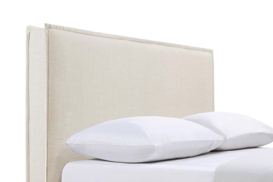 Izzy Upholstered Queen or Full Panel Headboard Sand view 5