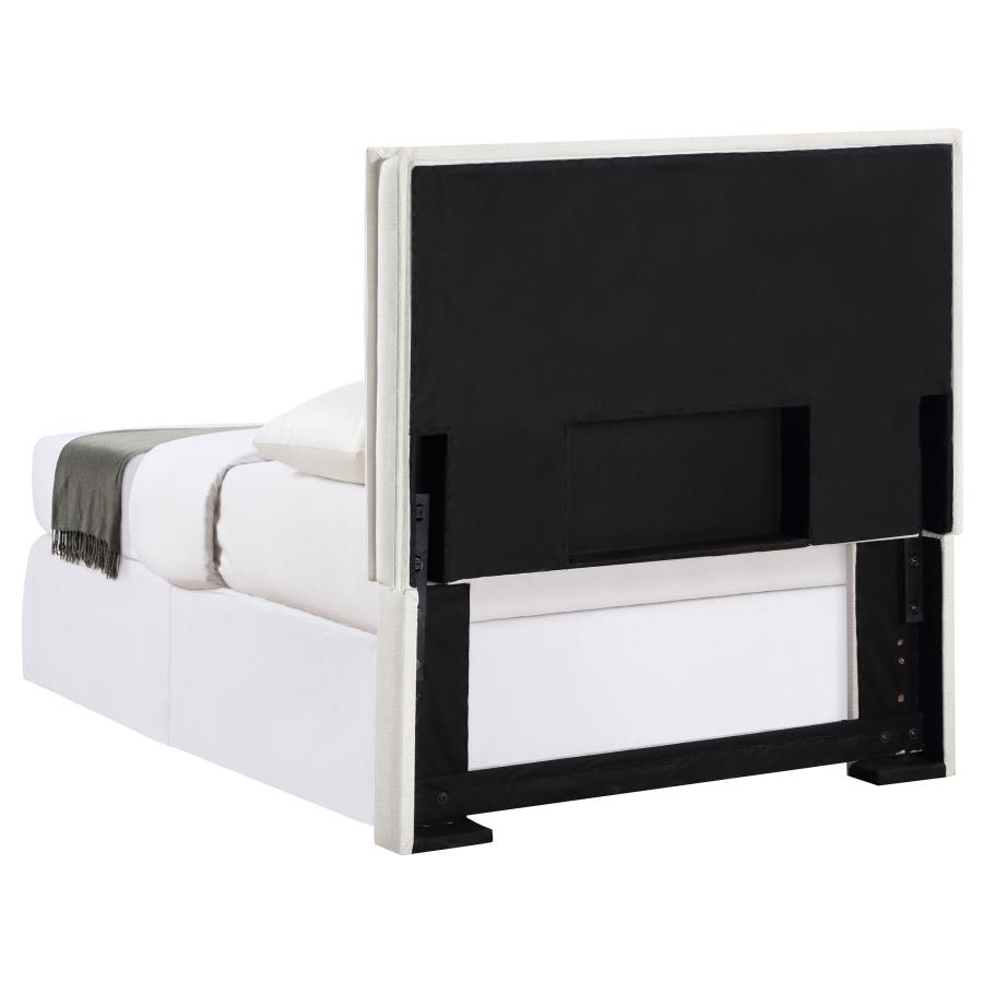 Izzy Upholstered Twin Panel Headboard Sand view 4