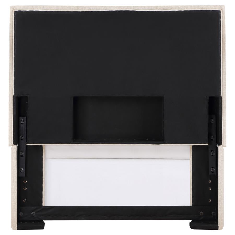 Izzy Upholstered Twin Panel Headboard Sand view 5