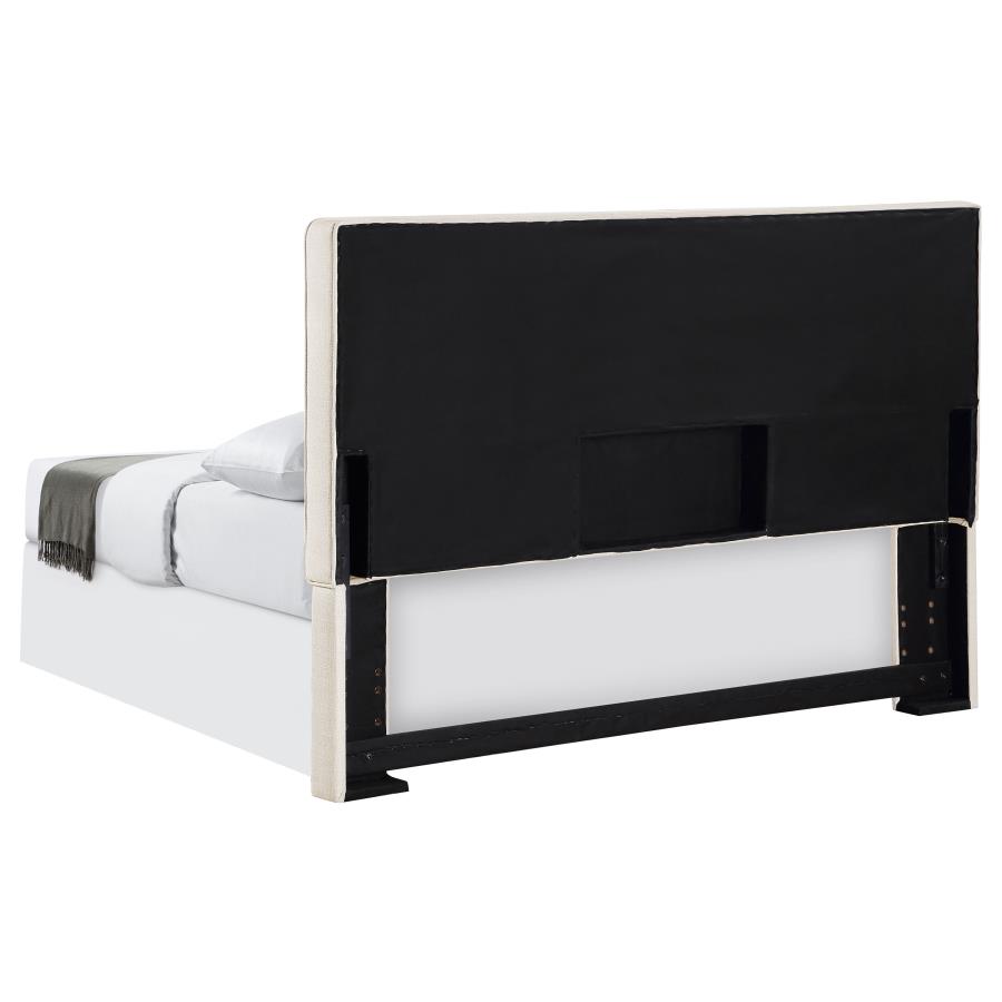 Kosmo Upholstered Queen or Full Panel Headboard Sand view 4
