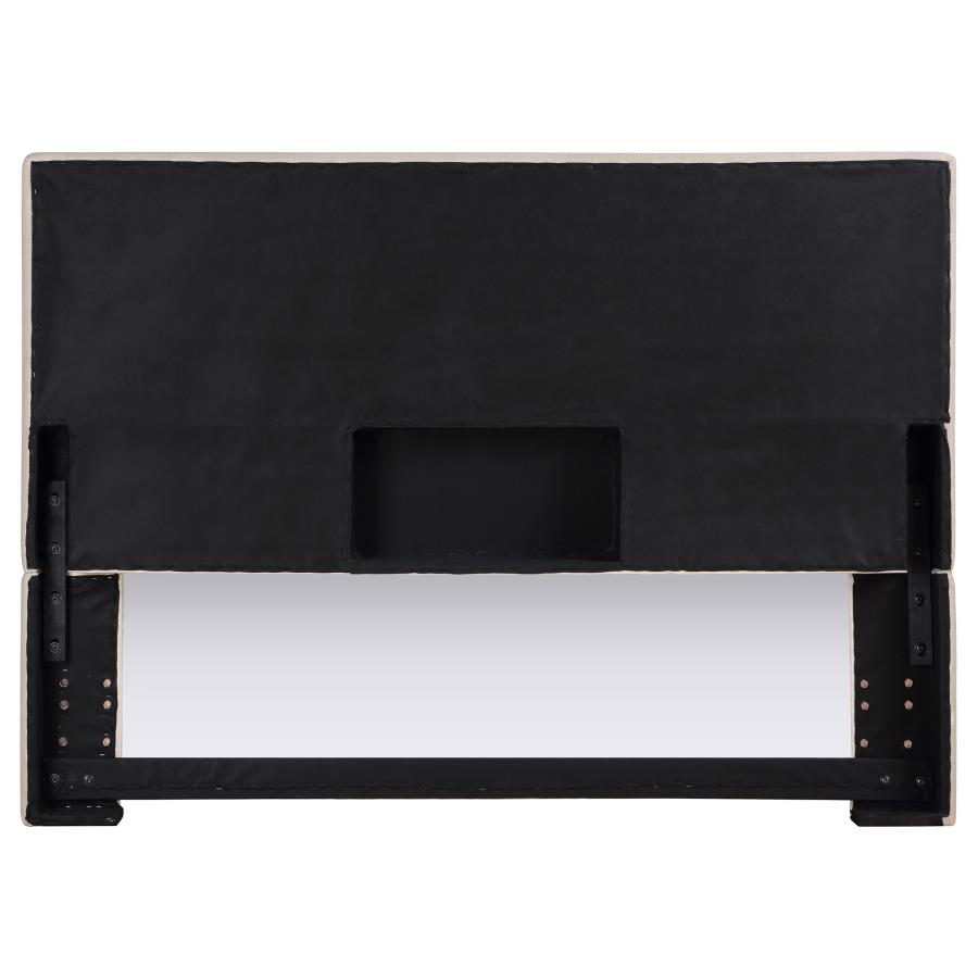 Kosmo Upholstered Queen or Full Panel Headboard Sand view 5