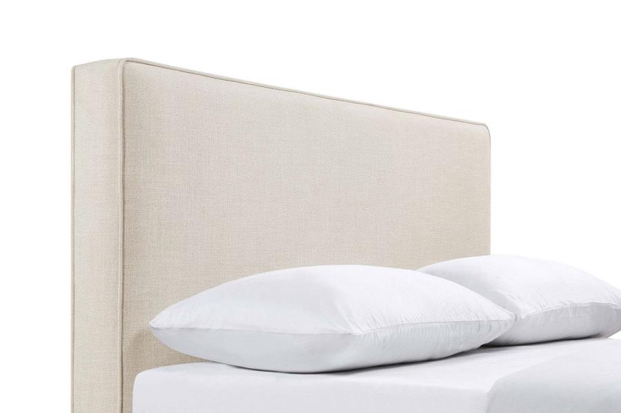Kosmo Upholstered Queen or Full Panel Headboard Sand view 6