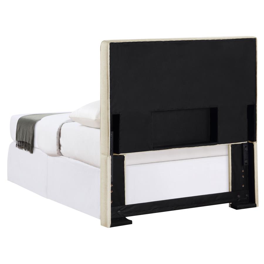 Kosmo Upholstered Twin Panel Headboard Sand view 4