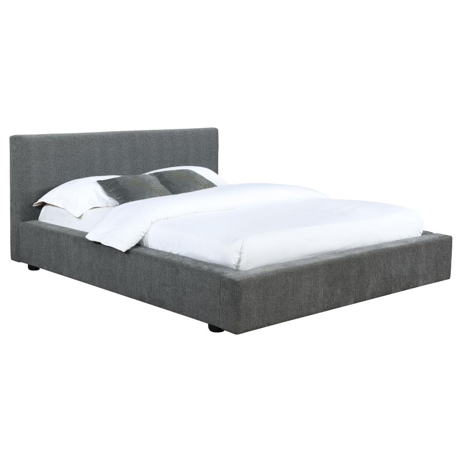 Gregory Upholstered Eastern King Panel Bed Graphite view 3