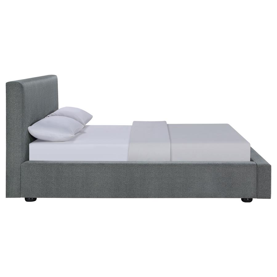 Gregory Upholstered Eastern King Panel Bed Graphite view 7