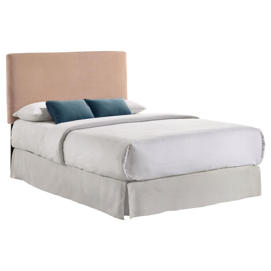 Gigi Upholstered Queen or Full Panel Headboard Blush view 3