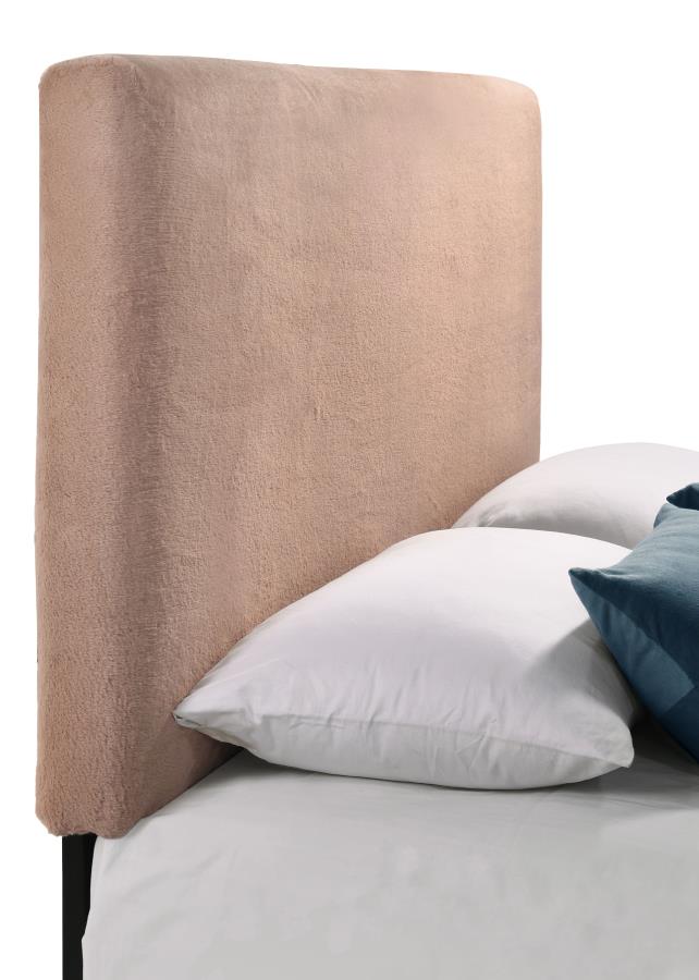 Gigi Upholstered Queen or Full Panel Headboard Blush view 5