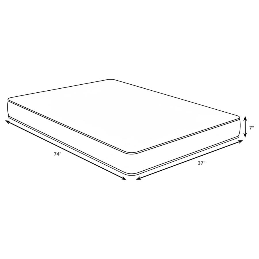 Quimby 7-inch Twin Innerspring Quilted Foam Mattress view 2