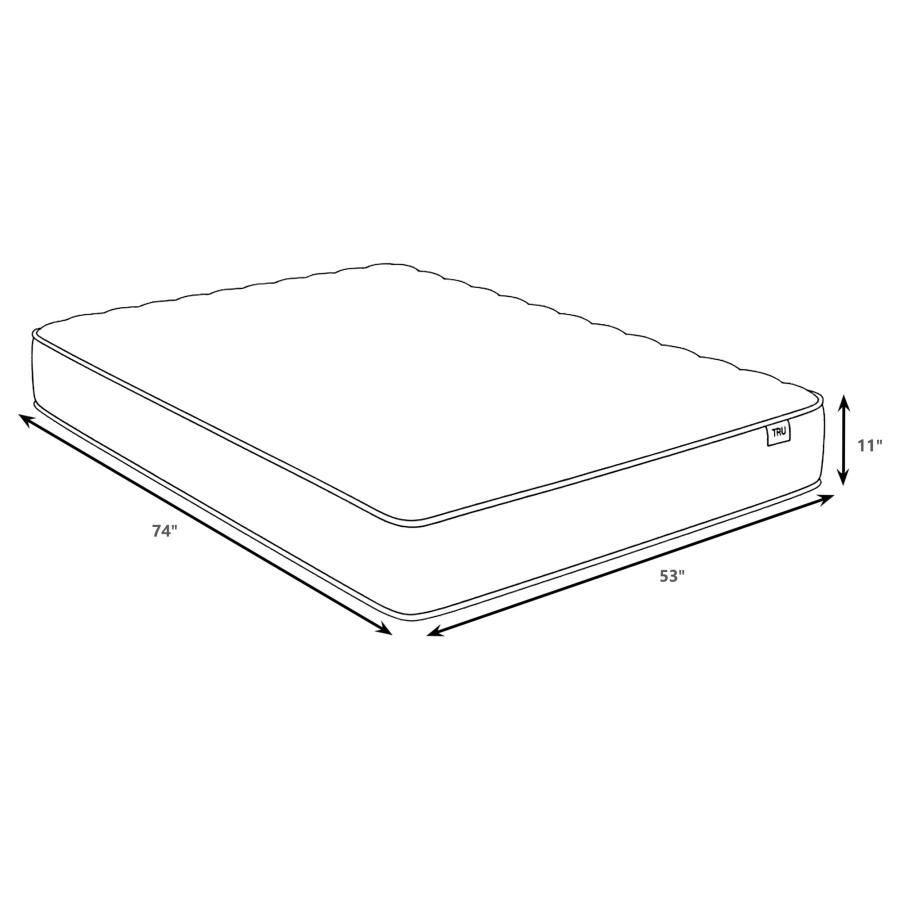Hayes Full Firm Tight Top Hybrid Mattress White view 4