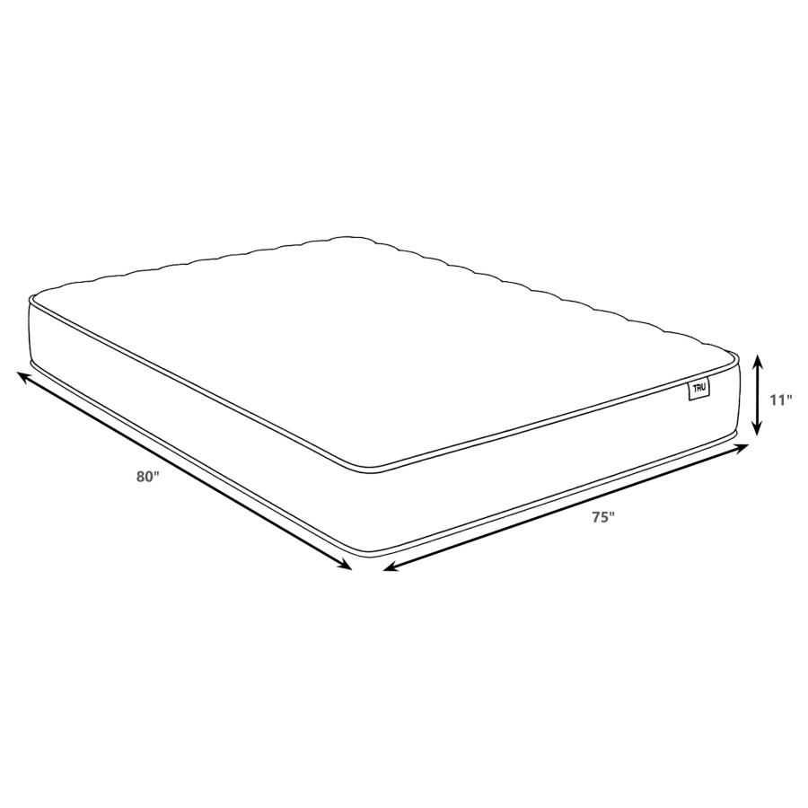 Hayes Eastern King Firm Tight Top Hybrid Mattress White view 4