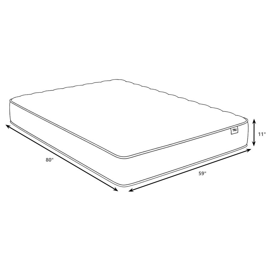Hayes Queen Firm Tight Top Hybrid Mattress White view 4