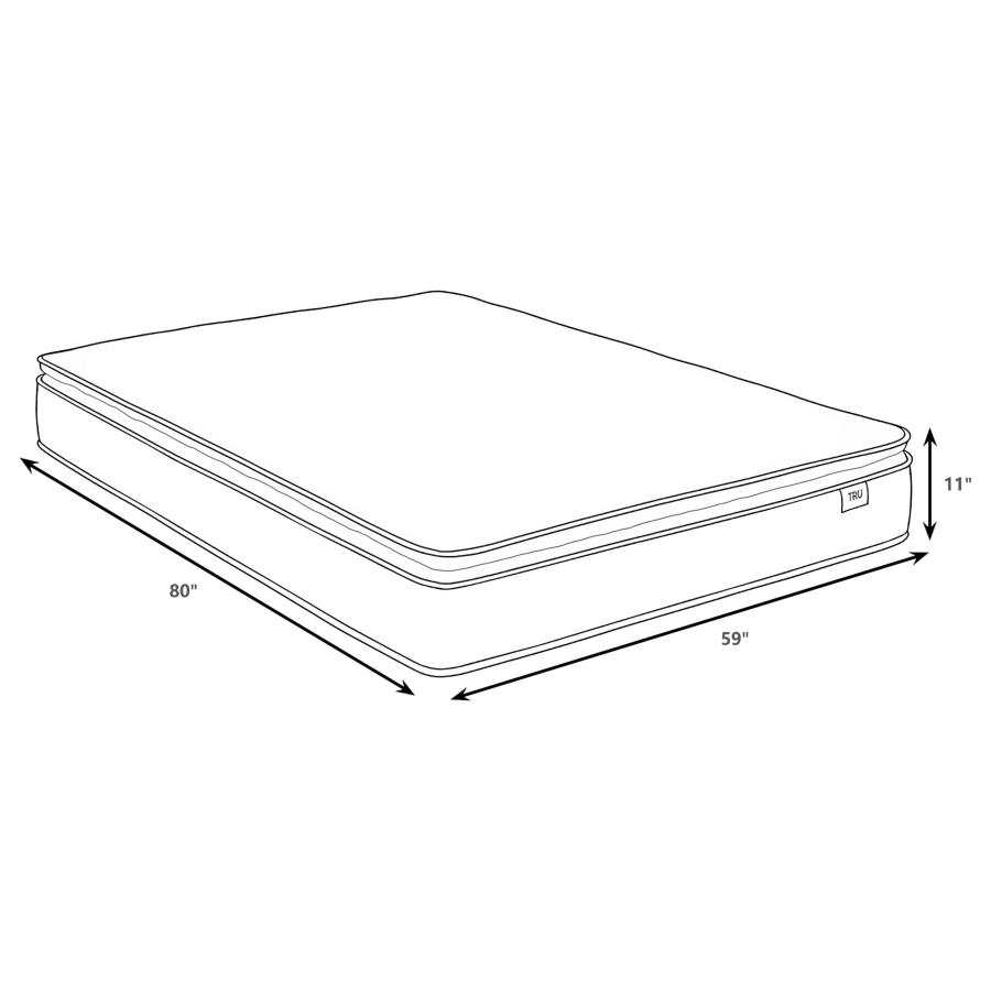 Hayes 11-inch Queen Pillow Top Memory Foam Hybrid Mattress view 4