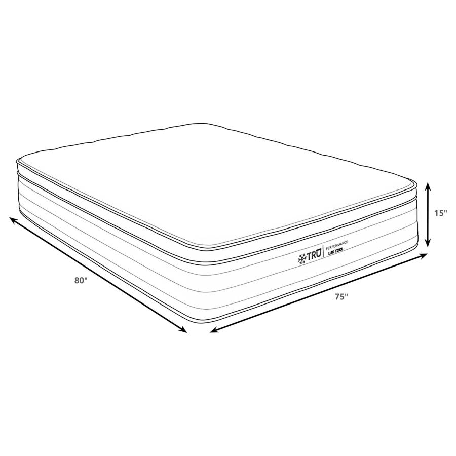 Montlake 15-inch East King Cool Euro Top Foam Hybrid Mattress view 4