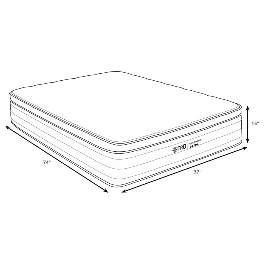 Montlake 15-inch Twin Cool Euro Top Foam Hybrid Mattress view 4