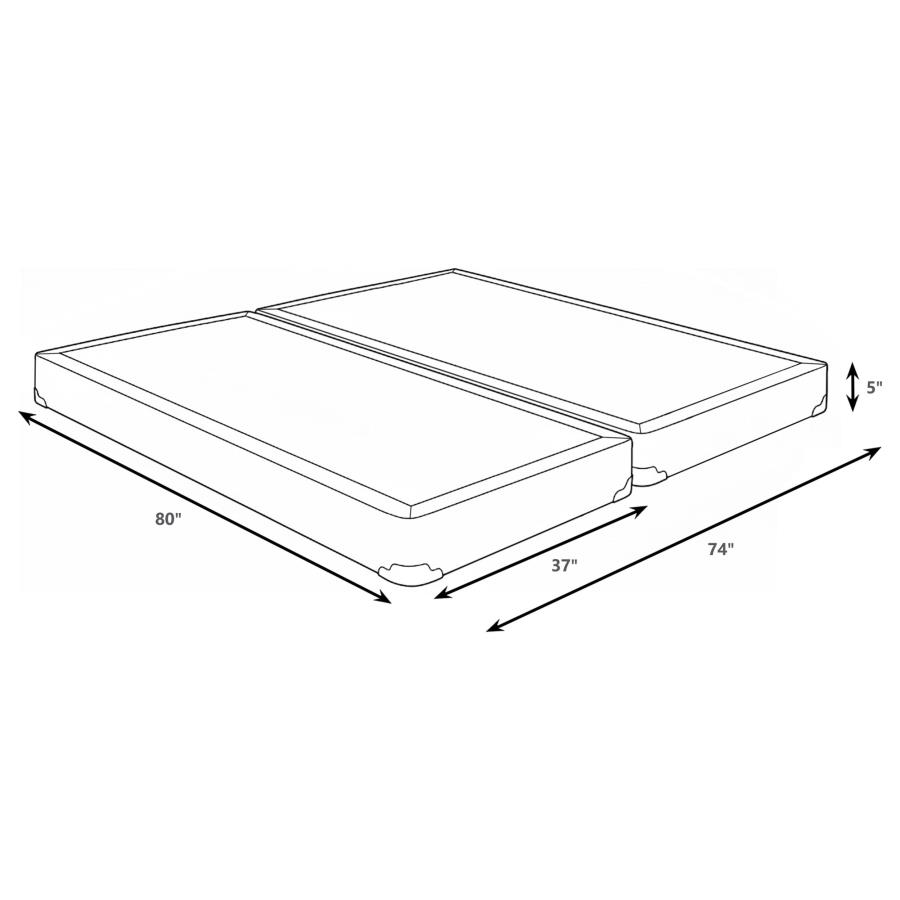 Mercer 5-inch Split Eastern King Low Profile Foundation view 2