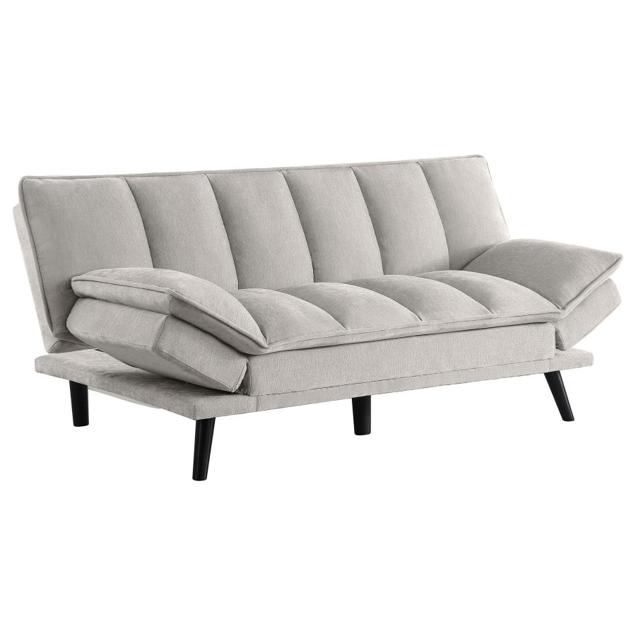 Laredo Upholstered Tufted Convertible Sofa Bed Light Grey view 5