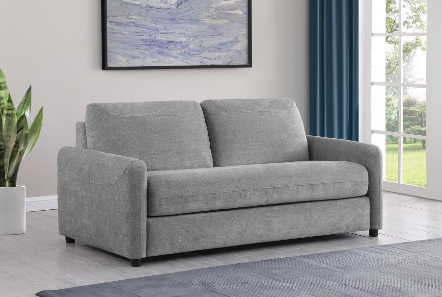 Rylie Upholstered Sofa Sleeper with Queen Mattress Grey view 2