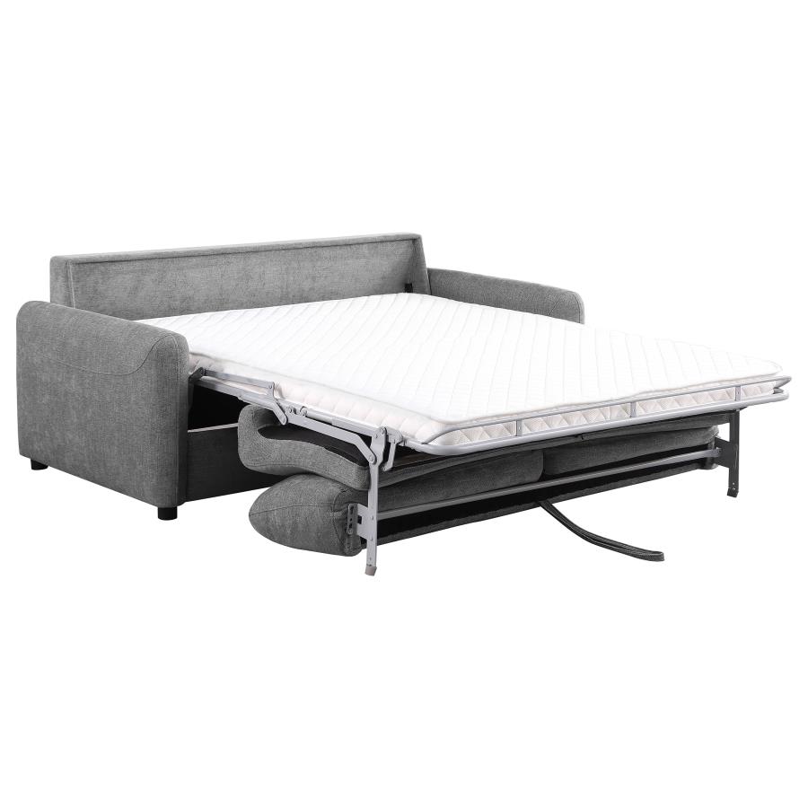 Rylie Upholstered Sofa Sleeper with Queen Mattress Grey view 4