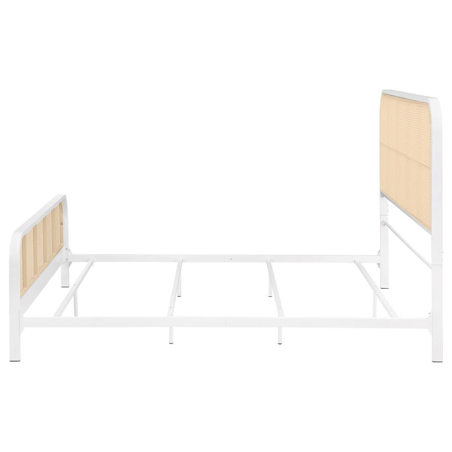 Lanewood Open Cane Webbing Metal Eastern King Bed White view 5