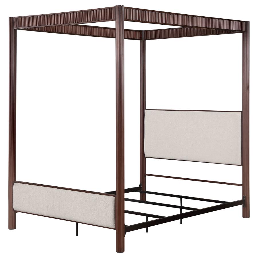 Zimmerlee 89-inch Metal Queen Canopy Bed Rust Brown view 4