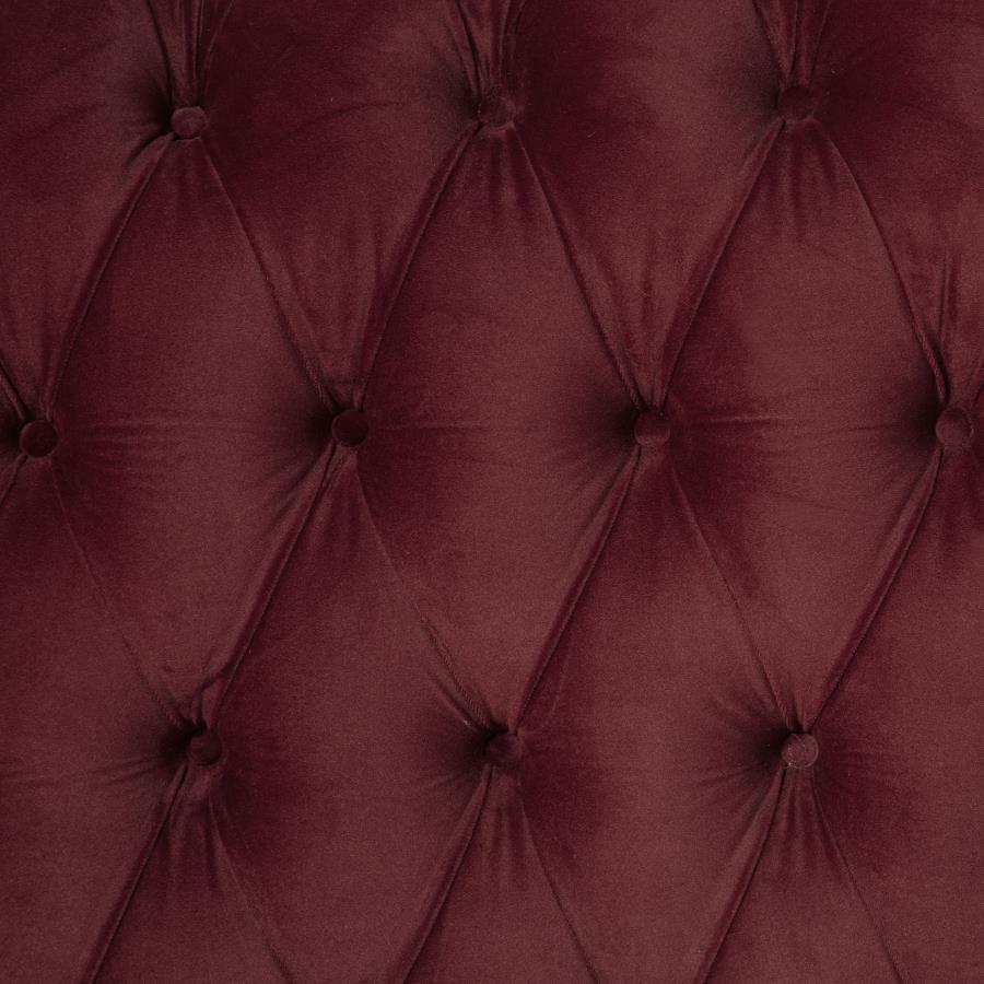 Devon 57-inch Upholstered Queen Headboard Wine Red view 4