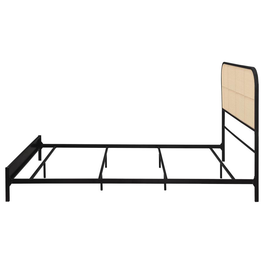 Amherst Radio Weave Rattan Metal Queen Bed Black view 5