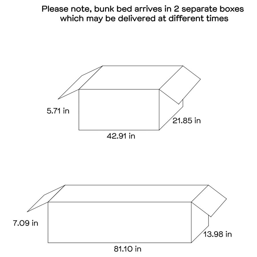 Flynn Wood Twin Over Twin Bunk Bed with Mattress Weathered Brown view 6