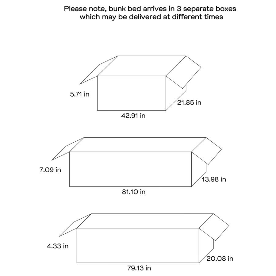 Flynn Wood Twin Over Full Bunk Bed with Mattress Weathered Brown view 6