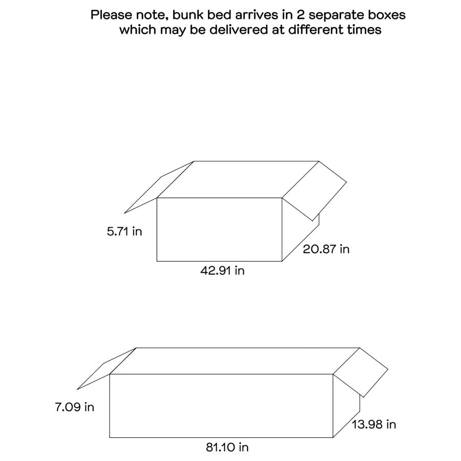 Ryder Wood Twin Over Twin Bunk Bed with Mattress Weathered Taupe view 6