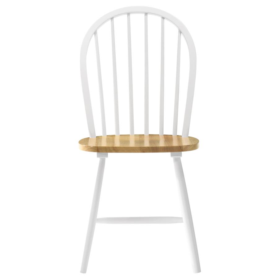 Allison 5-piece Round Drop Leaf Dining Table Set White view 7