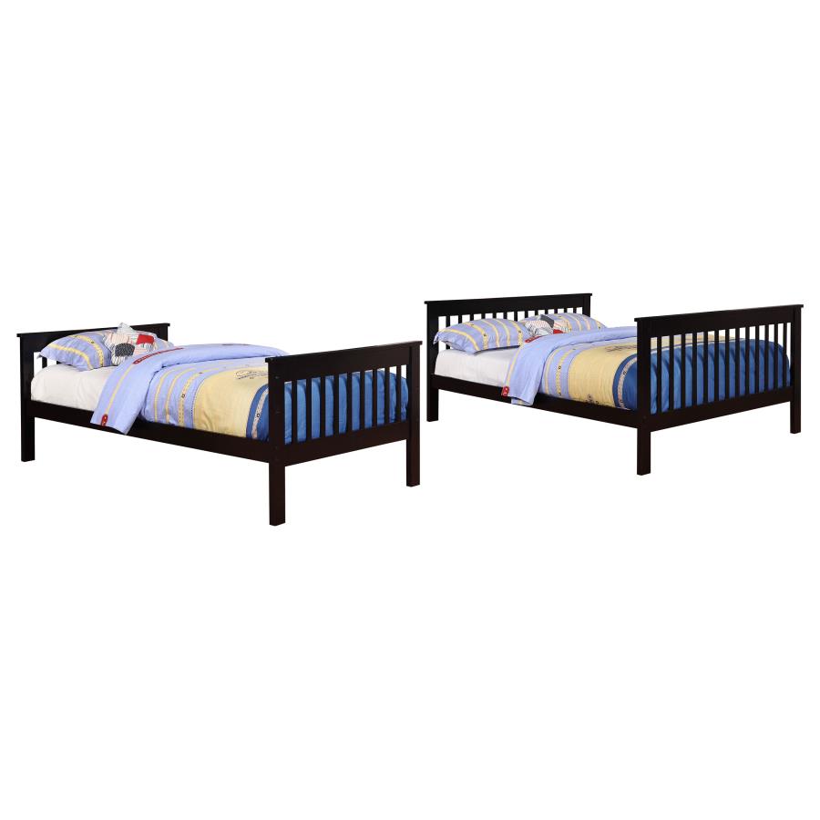 Chapman Wood Twin Over Full Bunk Bed Black view 3