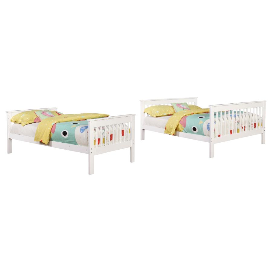 Chapman Wood Twin Over Full Bunk Bed White view 3