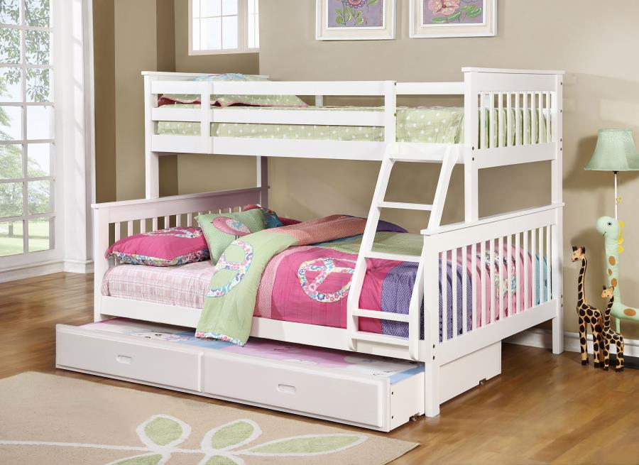 Chapman Wood Twin Over Full Bunk Bed White view 5