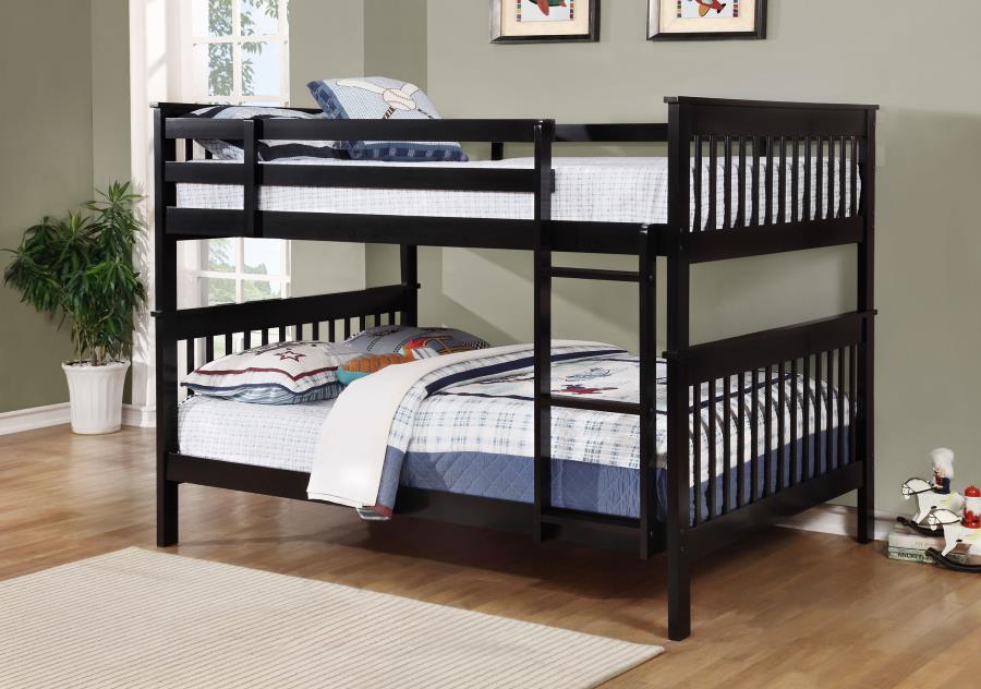 Chapman Wood Full Over Full Bunk Bed Black view 2