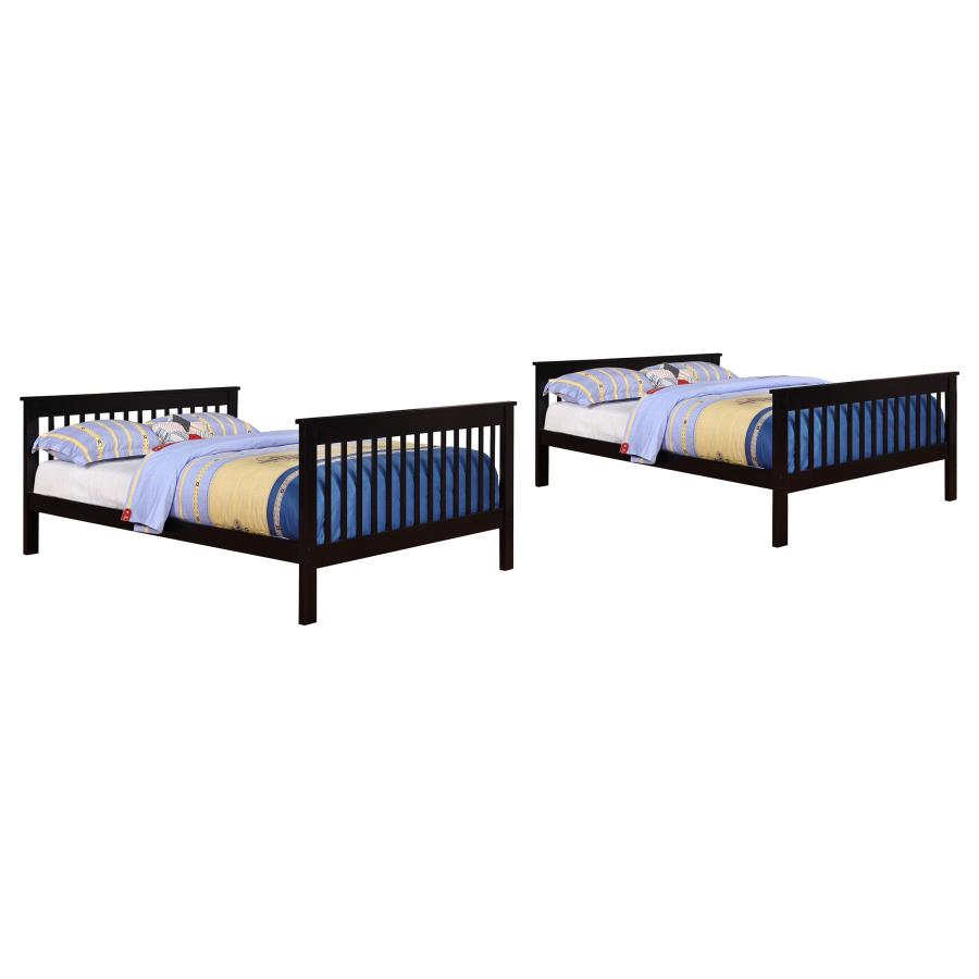 Chapman Wood Full Over Full Bunk Bed Black view 3