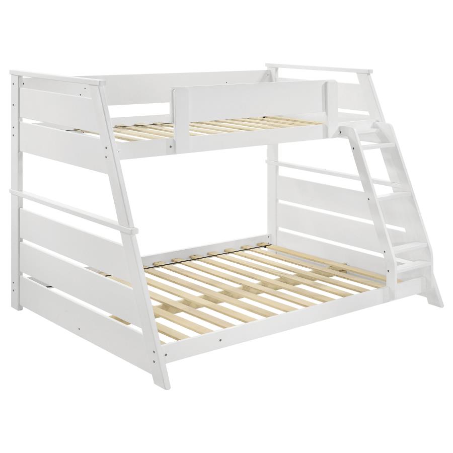 Holden Wood Veneer Twin Over Full Bunk Bed White view 3