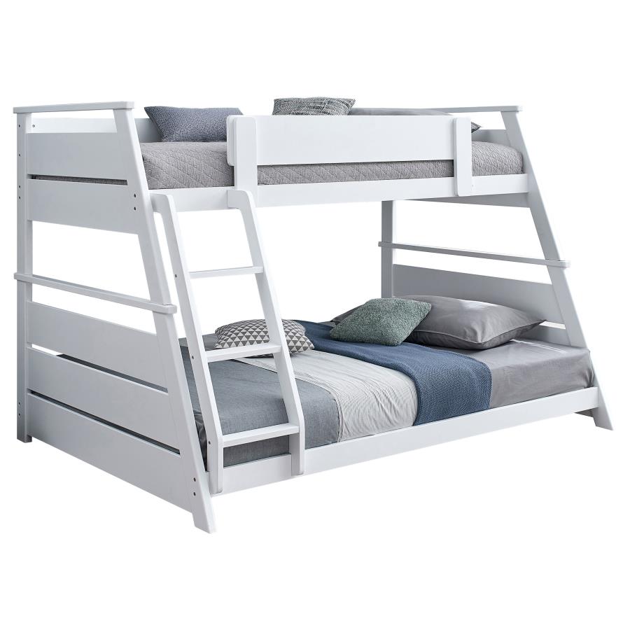 Holden Wood Veneer Twin Over Full Bunk Bed White view 4