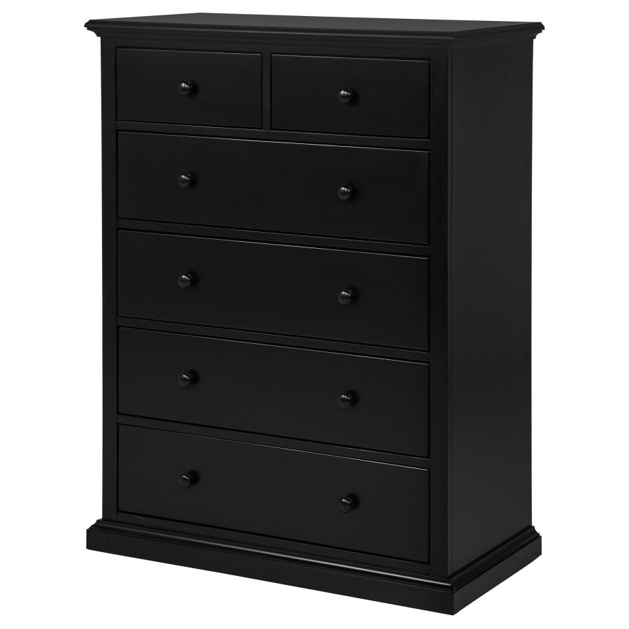 Sumerlin 6-drawer Bedroom Chest of Drawers Black view 5