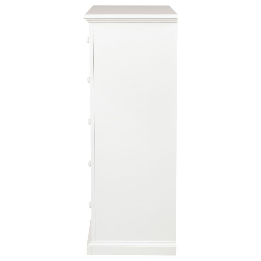 Sumerlin 6-drawer Bedroom Chest of Drawers White view 6