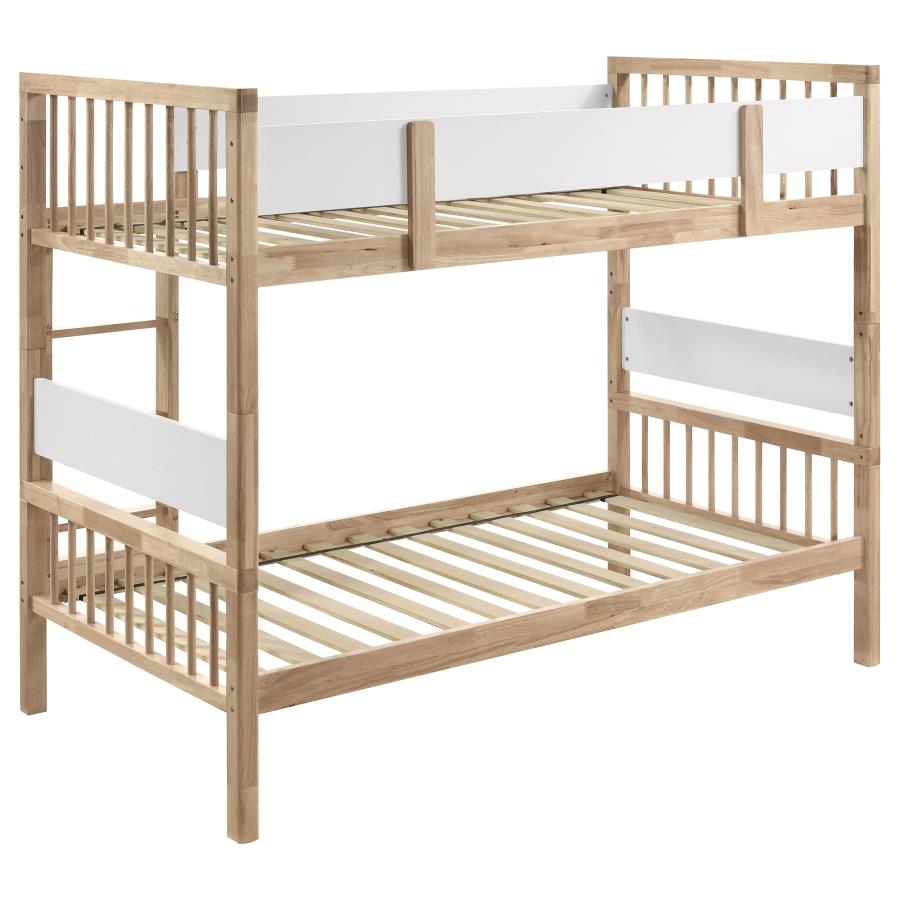 Dakota Wood Twin Over Twin Bunk Bed Natural view 5