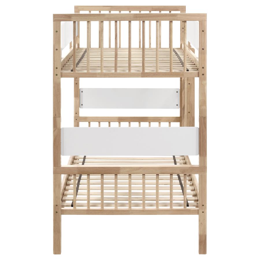 Dakota Wood Twin Over Twin Bunk Bed Natural view 6