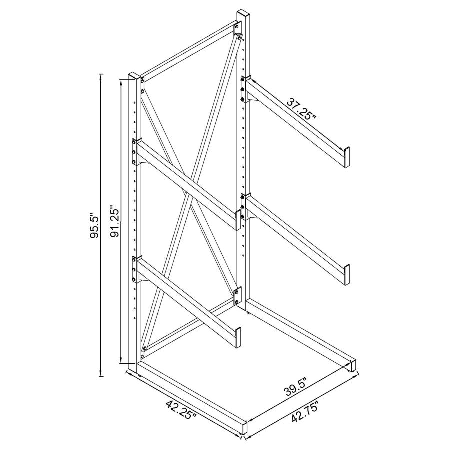 Duarto 3-tier Sofa Display Rack Black view 4
