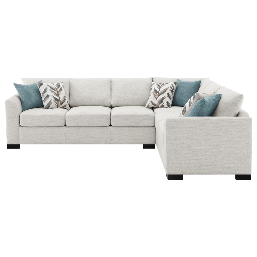 Ashford Chenille Upholstered Sleeper Sectional Sofa Greige view 6