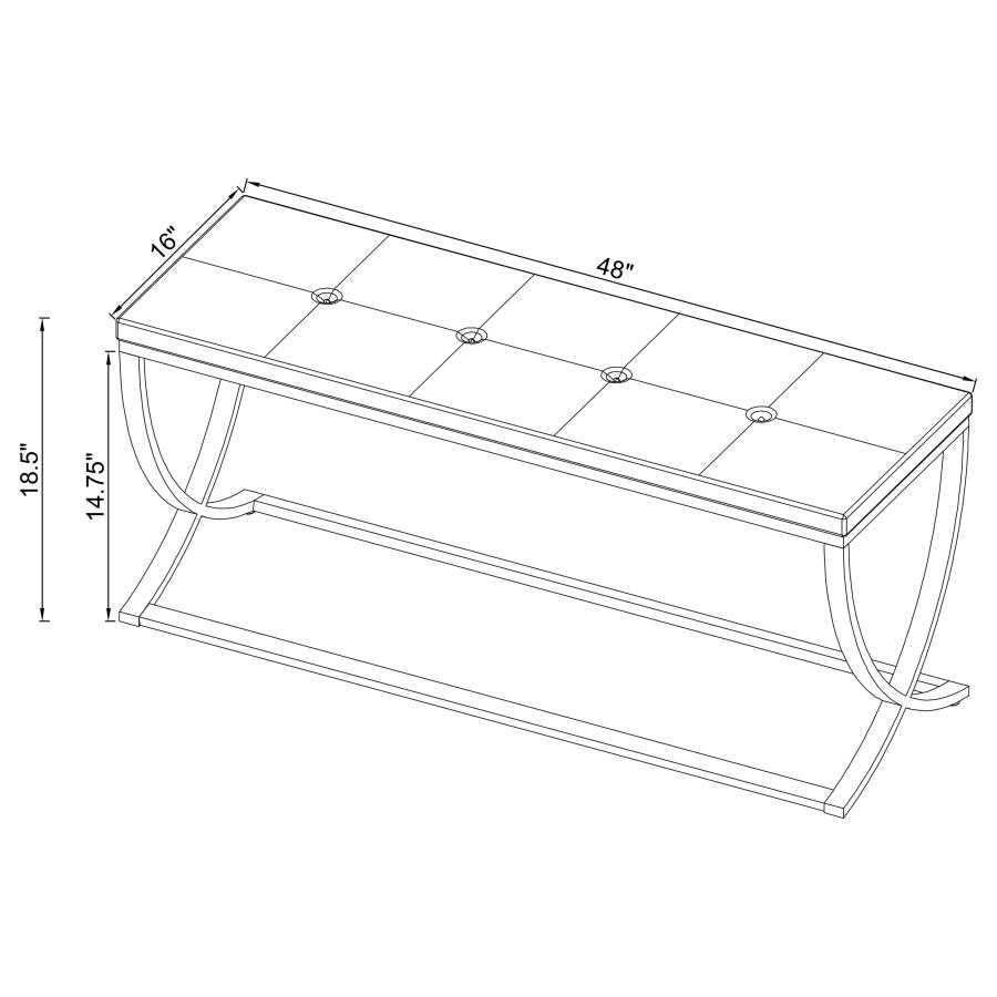 Walton Leatherette Upholstered Tufted Accent Bench White view 5