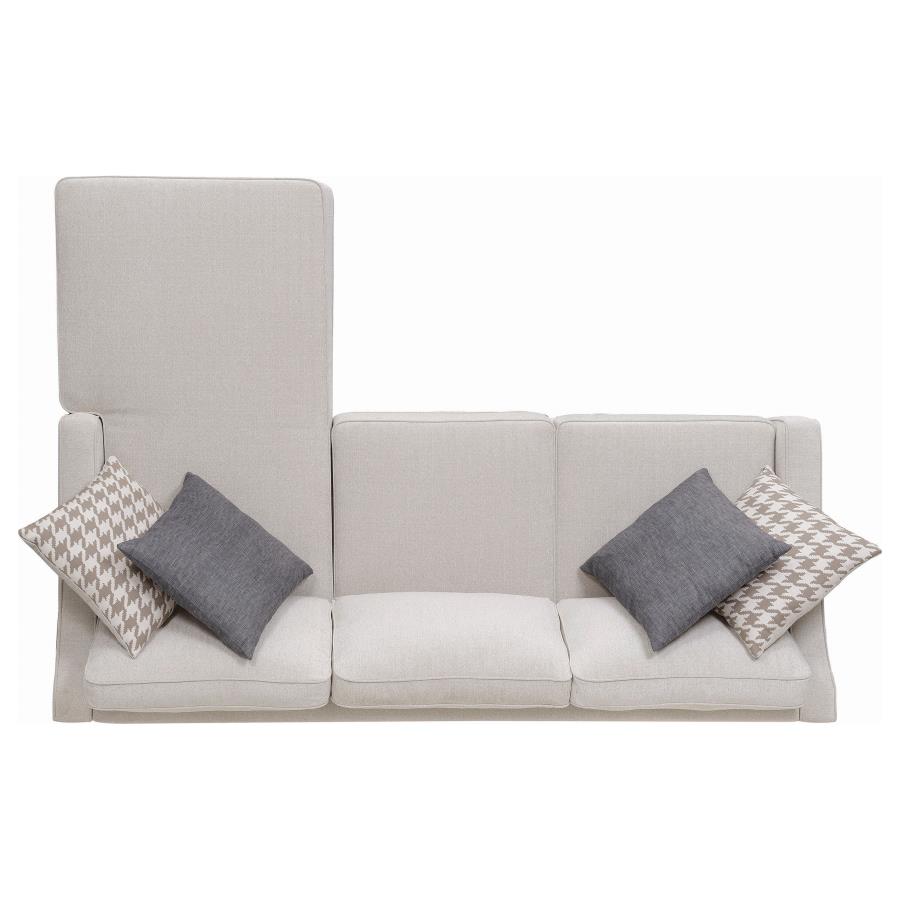 Mcloughlin Upholstered Sloped Arm Sectional Sofa Platinum view 7