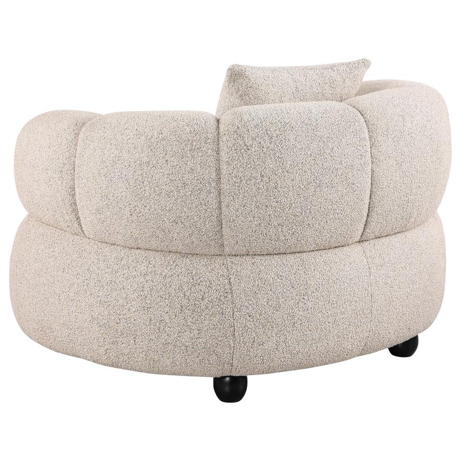 Whitney Contemporary Channel Tufted Woven Fabric Upholstered Accent Chair view 5