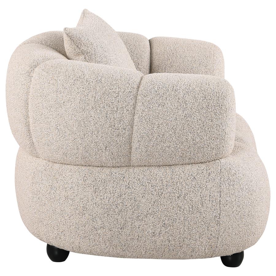 Whitney Contemporary Channel Tufted Woven Fabric Upholstered Accent Chair view 7