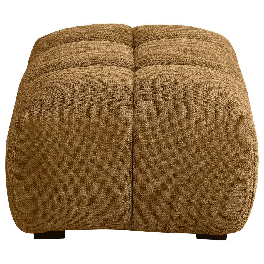 Camacho Rectangular Upholstered Tufted Ottoman Amber view 5