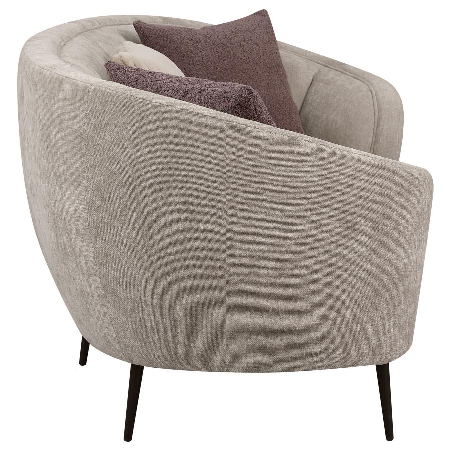 Ellorie 3-piece Upholstered Curved Sofa Set Beige view 5