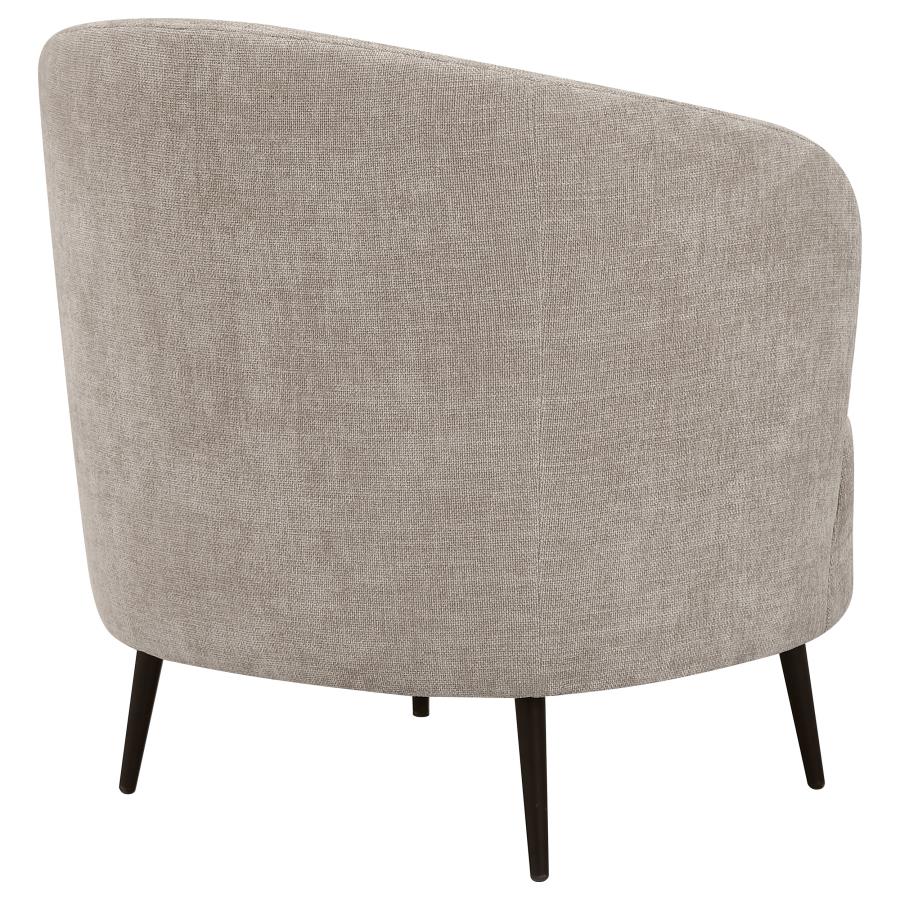 Ellorie Upholstered Channel Back Curved Chair Beige view 7